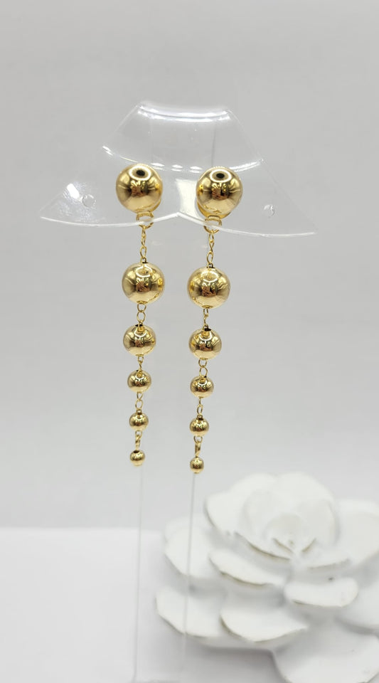 Six ball drop earrings